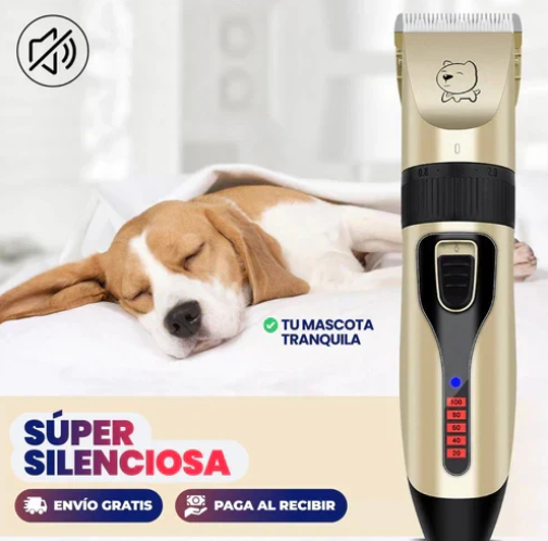 Trimmer Eléctrico para Perros y Gatos - Silencioso, Recargable y Profesional en Casa