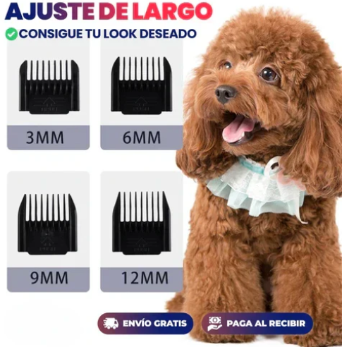 Trimmer Eléctrico para Perros y Gatos - Silencioso, Recargable y Profesional en Casa