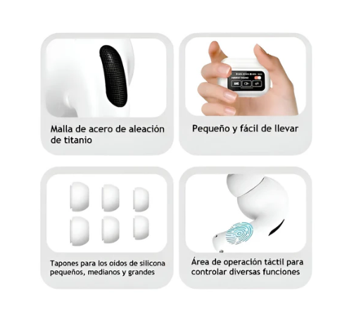 Auriculares AIRPODS con Pantalla Inteligente SONIDO ANC ENC