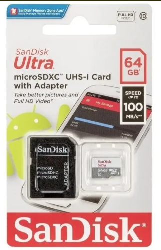 Tarjeta Sandisk SD 64GB