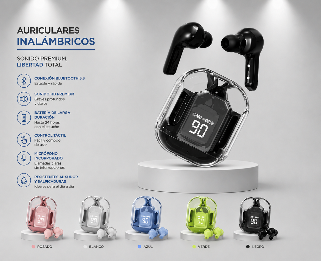 Auricular Aesthethic Reduccion de sonido Exterior ANC Extra BASS