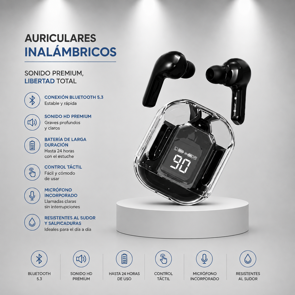 Auricular Aesthethic Reduccion de sonido Exterior ANC Extra BASS